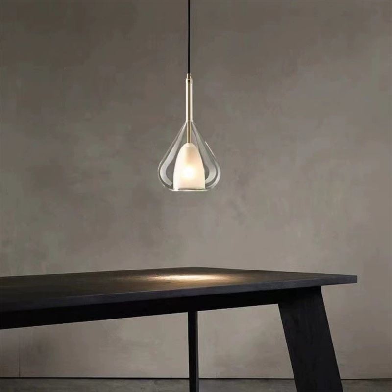 Függeszték Modern minimalista dupla üveg mennyezeti lámpák