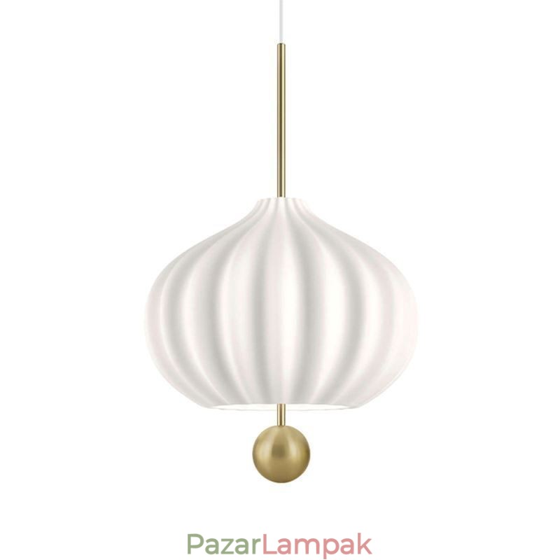 Modern fehér üveg függőlámpa golyós formájú minimalista mennyezeti lámpa