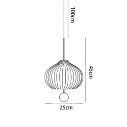 Modern fehér üveg függőlámpa golyós formájú minimalista mennyezeti lámpa