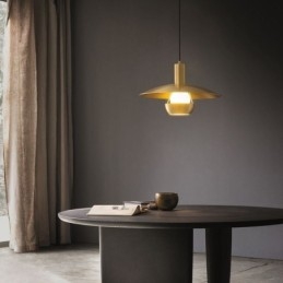 Szálcsiszolt arany függőlámpa egyfejű függőlámpa