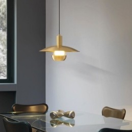 Szálcsiszolt arany függőlámpa egyfejű függőlámpa