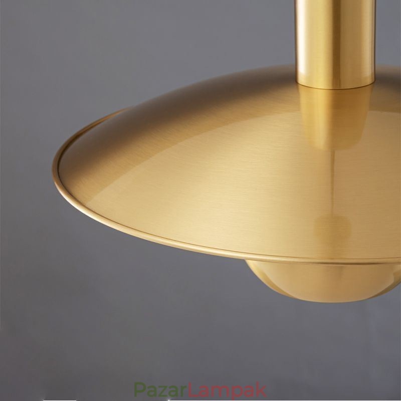 Szálcsiszolt arany függőlámpa egyfejű függőlámpa