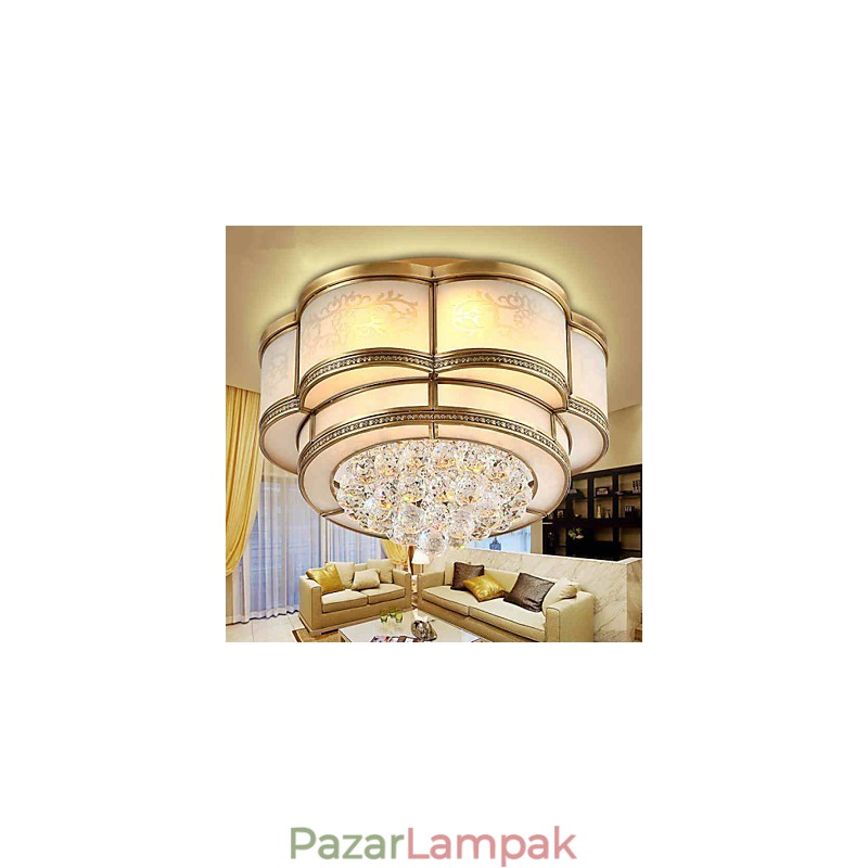 Hagyományos klasszikus rusztikus Lodge Crystal sárgaréz fém süllyesztett tartó