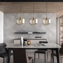 3 Világos üveg függesztőlámpa Klasszikus klaszter függő lámpatest Cafe