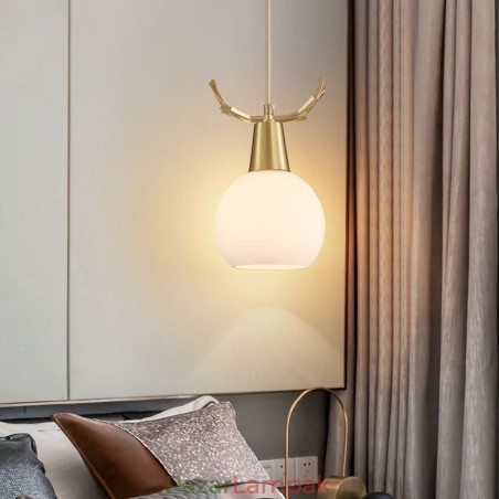 Modern egyszerű réz függőlámpa agancs függőlámpa