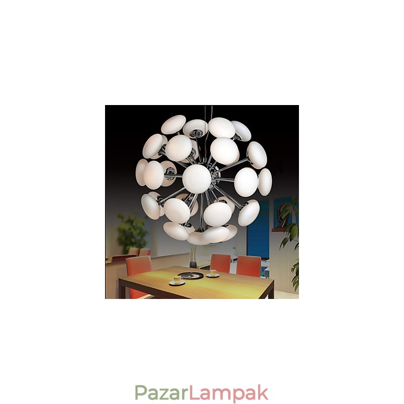 Modern Yestaurant lámpa Egyszerű, körkörös üveg art függőlámpa európai stílusú