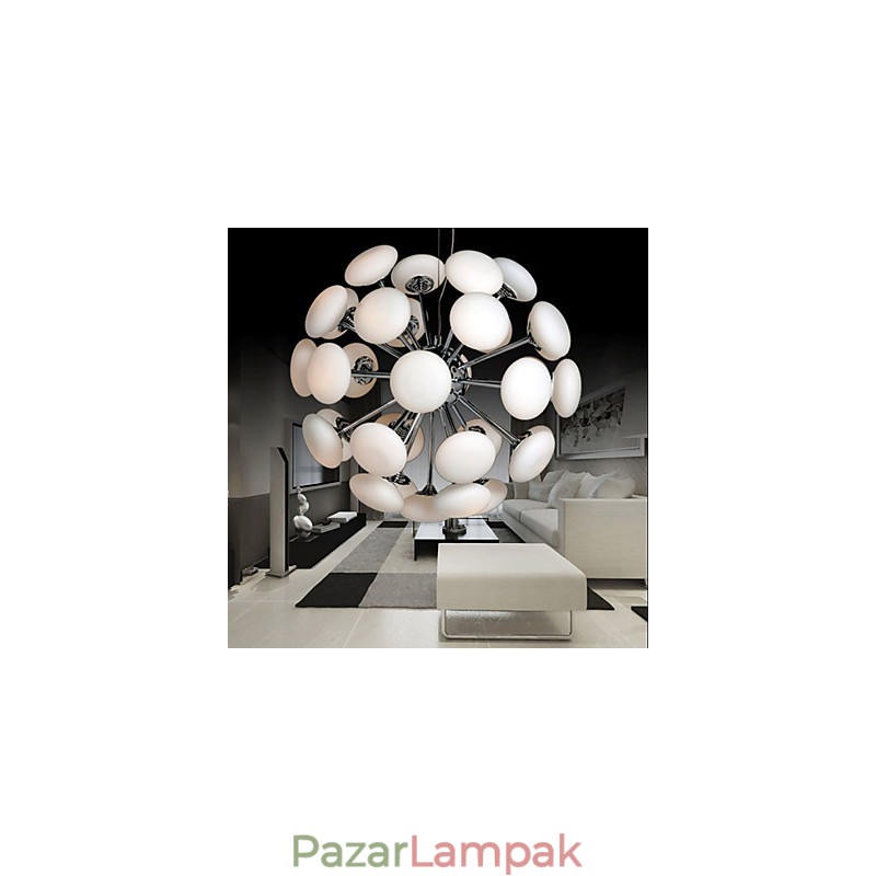 Modern Yestaurant lámpa Egyszerű, körkörös üveg art függőlámpa európai stílusú
