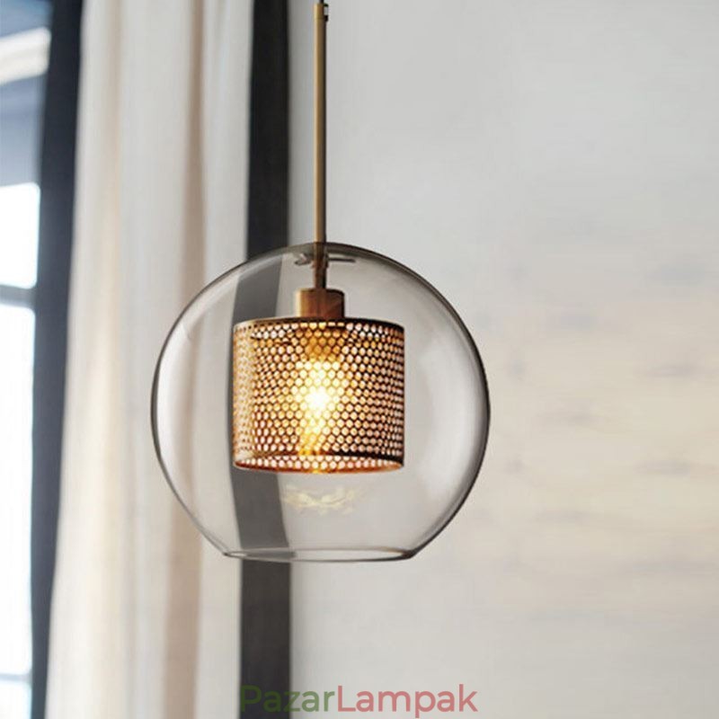 Nordic Függeszték Üveg Otthoni Világítás Kerek gömb alakú lámpa Éjjeli lámpa