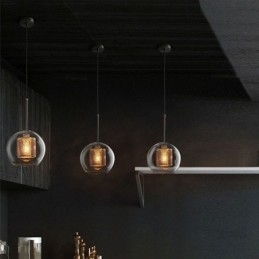 Nordic Függeszték Üveg Otthoni Világítás Kerek gömb alakú lámpa Éjjeli lámpa