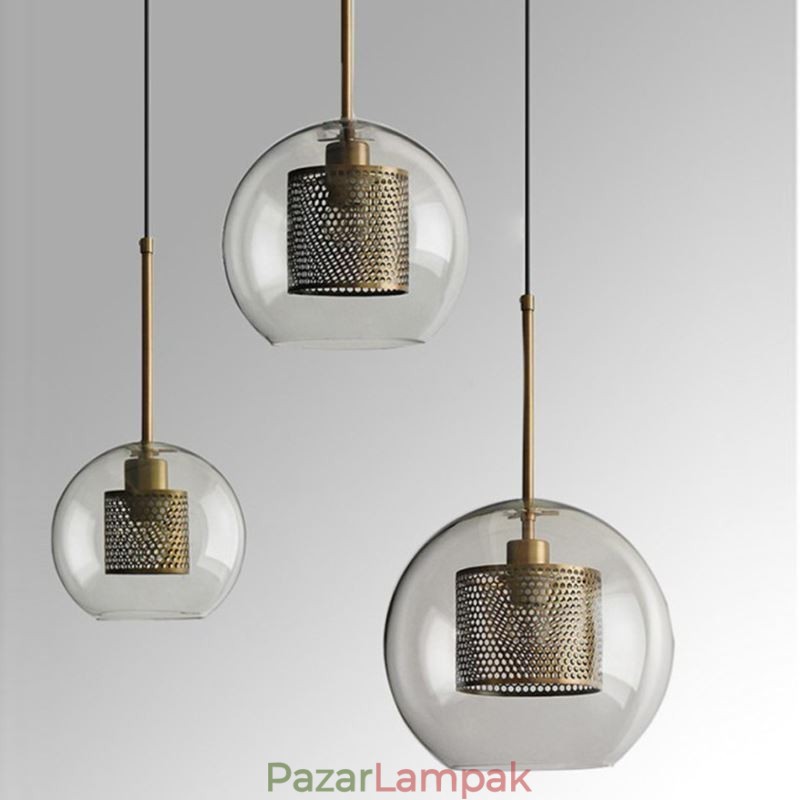 Nordic Függeszték Üveg Otthoni Világítás Kerek gömb alakú lámpa Éjjeli lámpa