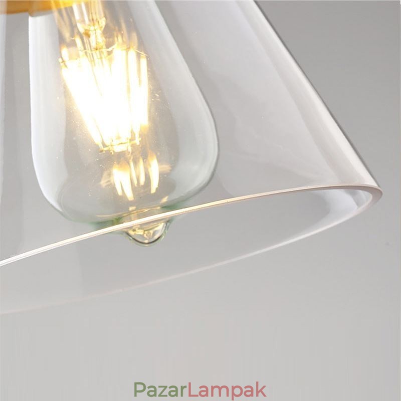 Nordic Retro függőlámpa üvegernyő otthoni világítás sárgaréz lámpatartó lámpa