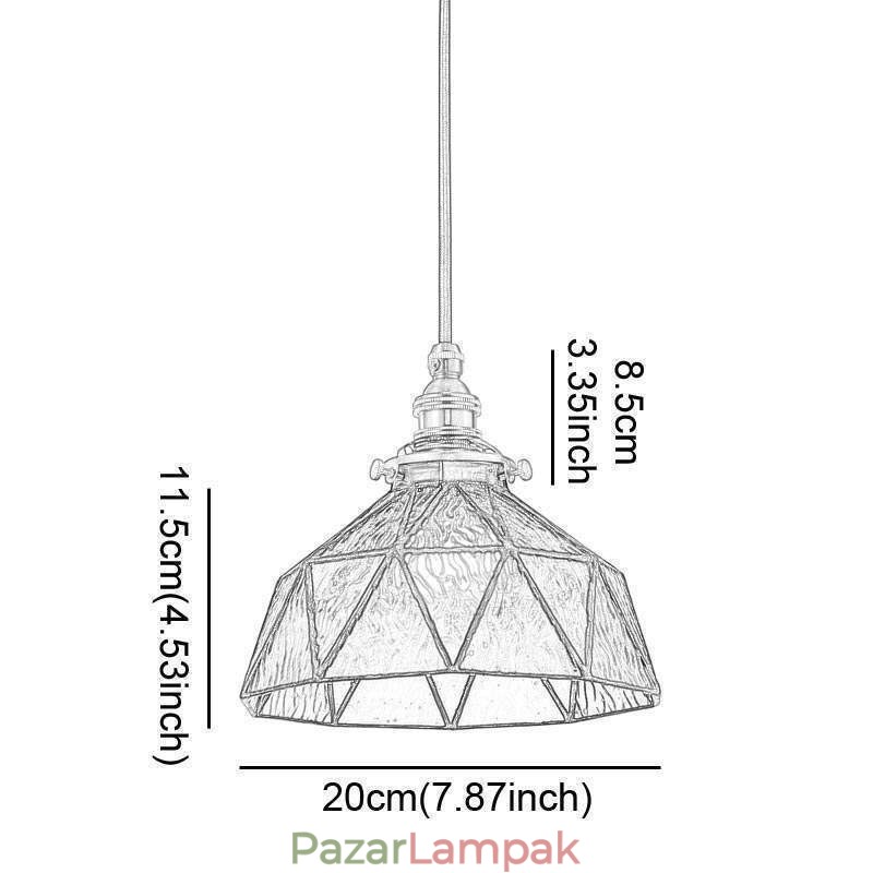 Geometrikus ólomüveg függeszték