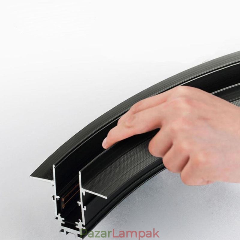 Kör alakú sínlámpa mágneses süllyesztett sín lámpatest 150cm