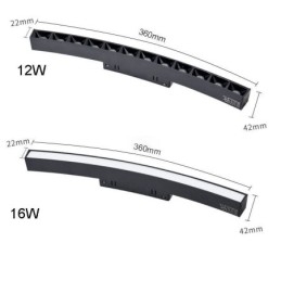 Kör alakú sínlámpa mágneses süllyesztett sín lámpatest 150cm