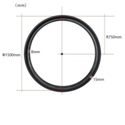 Kör alakú sínlámpa mágneses süllyesztett sín lámpatest 150cm