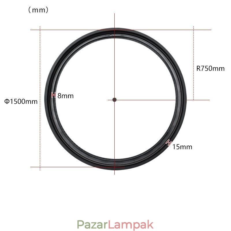 Kör alakú sínlámpa mágneses süllyesztett sín lámpatest 150cm