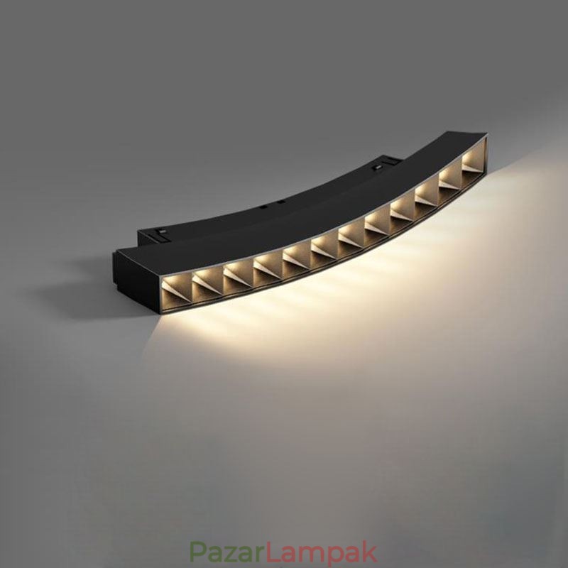 Mágneses süllyesztett, kör alakú sínlámpa 120cm