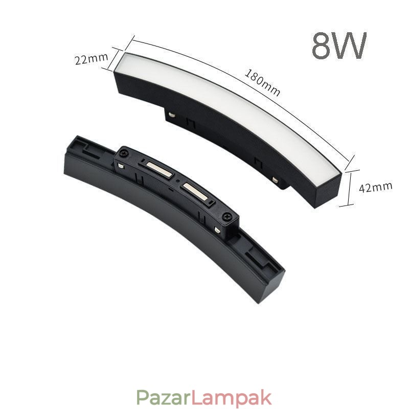 Mágneses süllyesztett, kör alakú sínlámpa 120cm