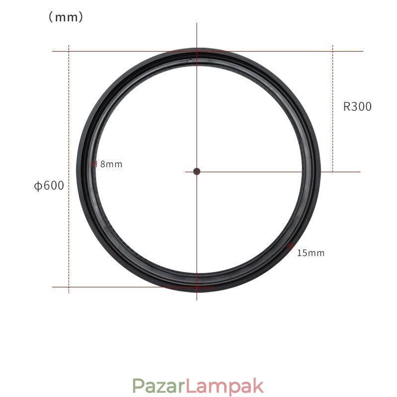 Kör alakú sínlámpa Mágneses süllyesztett spotlámpa dekoratív lámpa 60cm