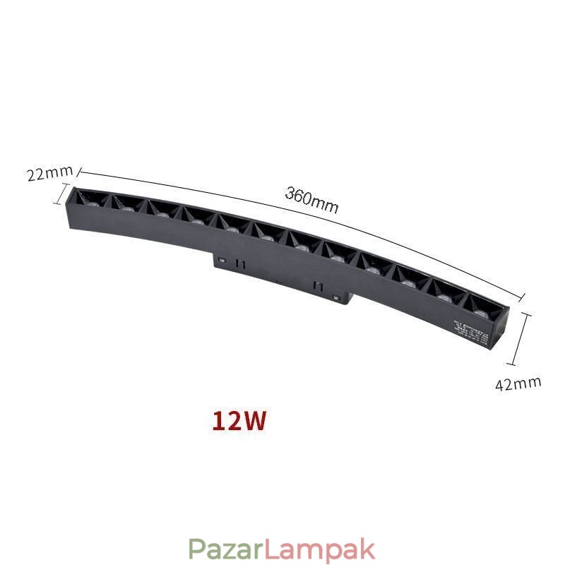 Süllyesztett, mágneses rácsos lámpa