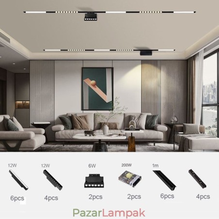 Süllyesztett spotlámpa mágneses sínlámpa dekoratív lámpa 3M*2 Süllyesztett spotlámpa mágneses sínlámpa dekoratív lámpa 3M*2