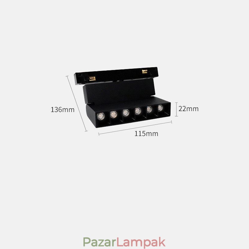 Süllyesztett spotlámpa mágneses sínlámpa dekoratív lámpa 3M*2