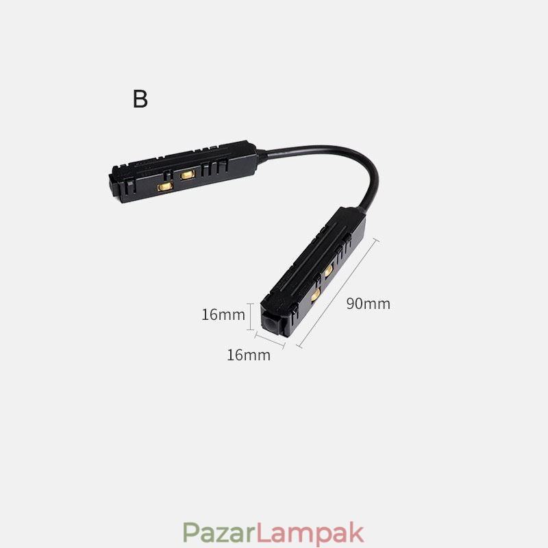Mágneses sínvilágítási tartozékok Süllyesztett sínsín sarokcsatlakozó