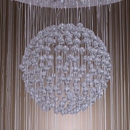Modern, modern Crystal króm csillár süllyesztett rögzítés