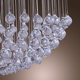 Modern, modern Crystal króm csillár süllyesztett rögzítés
