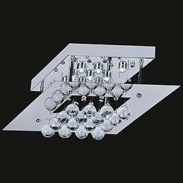Modern, modern kristályból galvanizált fém süllyesztett tartó