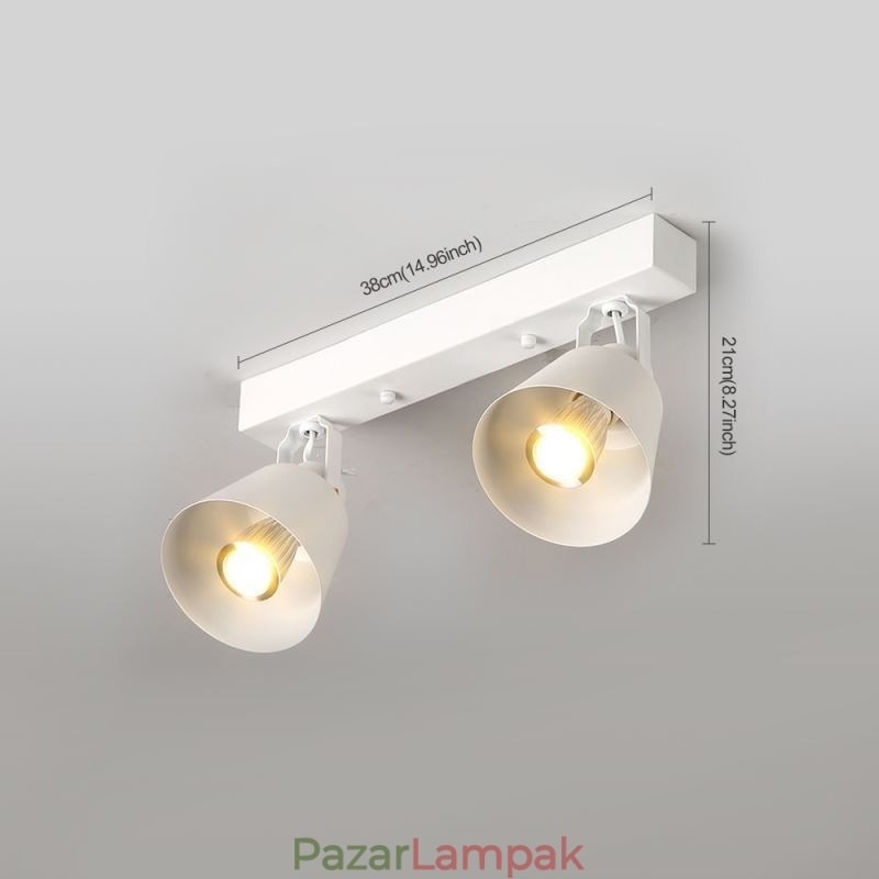 Rusztikus vintage spotlámpa ipari vaspálya világítás