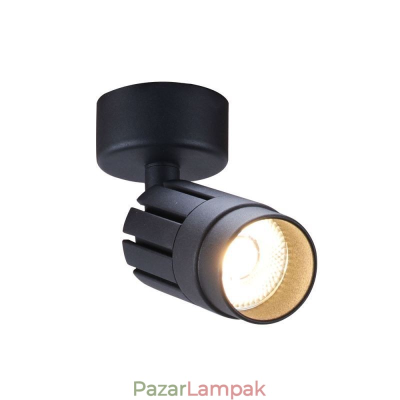Forgatható COB spotlámpa fekete mennyezeti spotlámpa (egy lámpás)