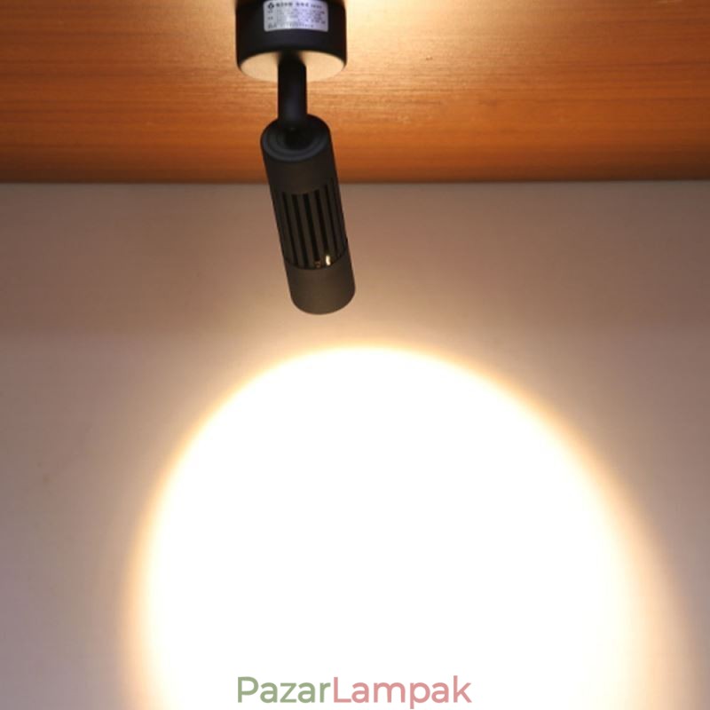 Forgatható COB spotlámpa fekete mennyezeti spotlámpa (egy lámpás)