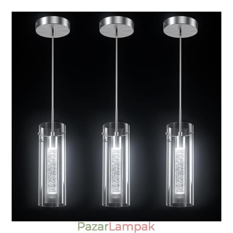 3 Light Artistic függőlámpa üvegárnyékolással, G4 izzótalppal