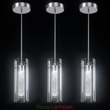 3 Light Artistic függőlámpa üvegárnyékolással, G4 izzótalppal 3 Light Artistic függőlámpa üvegárnyékolással, G4 izzótalppal