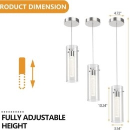 3 Light Artistic függőlámpa üvegárnyékolással, G4 izzótalppal