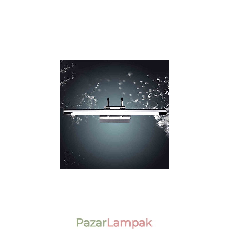 Rozsdamentes acél tükörlámpák akril fürdőszoba fali lámpák sminklámpák hideg fehér meleg fehér (Méret: 57X13,5X15)
