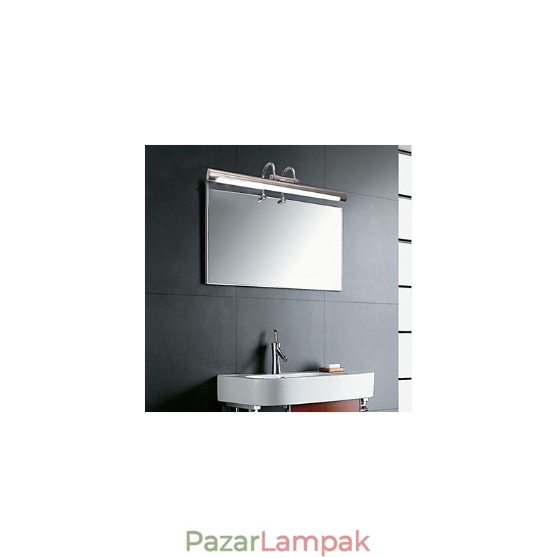 Rozsdamentes acél tükörlámpák akril fürdőszoba fali lámpák sminklámpák hideg fehér meleg fehér (Méret: 57X13,5X15)