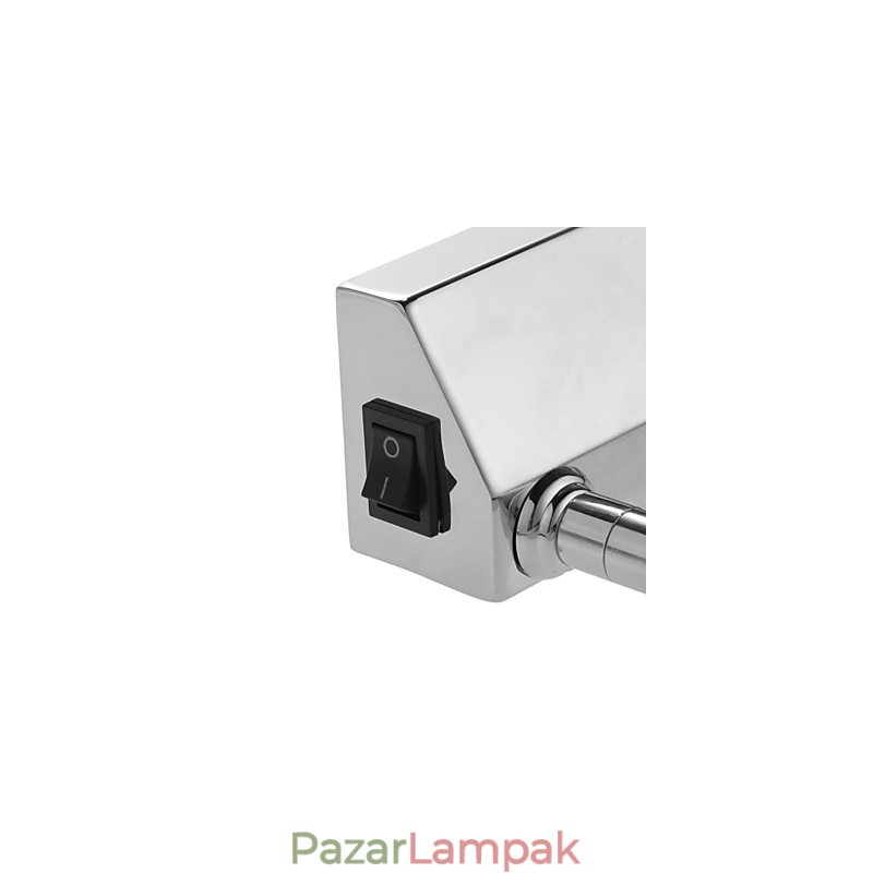 Rozsdamentes acél tükörlámpák akril fürdőszoba fali lámpák sminklámpák hideg fehér meleg fehér (Méret: 57X13,5X15)