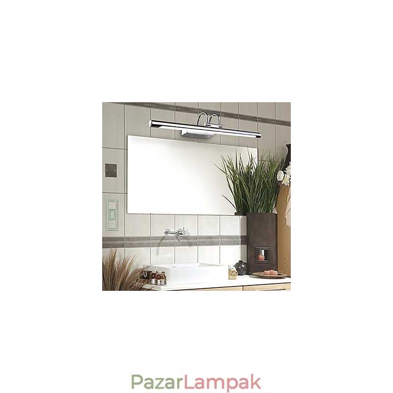 Rozsdamentes acél tükörlámpák akril fürdőszoba fali lámpák sminklámpák hideg fehér meleg fehér (Méret: 57X13,5X15)