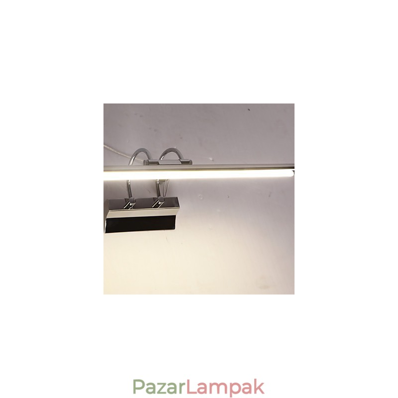 Rozsdamentes acél tükörlámpák akril fürdőszoba fali lámpák sminklámpák hideg fehér meleg fehér (Méret: 57X13,5X15)
