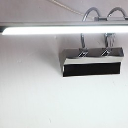 Rozsdamentes acél tükörlámpák akril fürdőszoba fali lámpák sminklámpák hideg fehér meleg fehér (Méret: 57X13,5X15)
