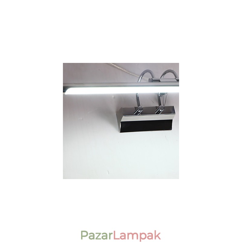 Rozsdamentes acél tükörlámpák akril fürdőszoba fali lámpák sminklámpák hideg fehér meleg fehér (Méret: 57X13,5X15)