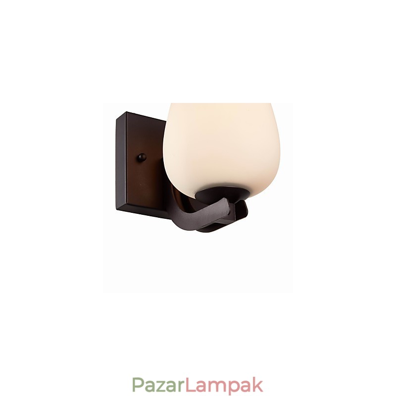 Vas fali lámpa üvegernyővel Klasszikus modern világító falikarok
