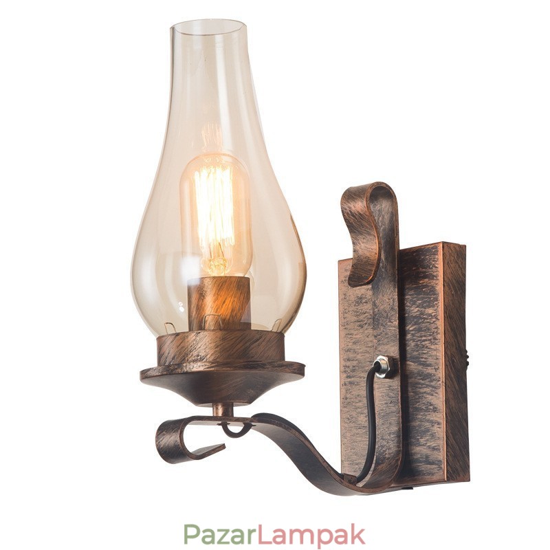 Retro rusztikus északi üveg fali lámpa hálószoba éjjeli fali lámpák vintage ipari fali lámpatestek