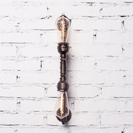 Wroguht Vas vízcső fali lámpa Vintage folyosói lámpák Loft vas fali lámpa Edison izzólámpa FJ DB2 046A0