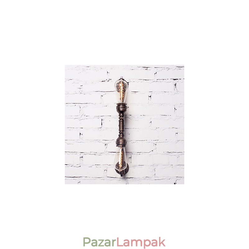 Wroguht Vas vízcső fali lámpa Vintage folyosói lámpák Loft vas fali lámpa Edison izzólámpa FJ DB2 046A0