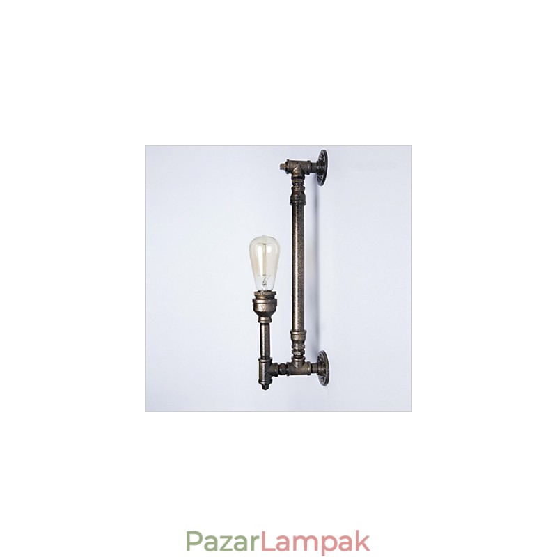 Wroguht Vas vízcső fali lámpa Vintage folyosói lámpák Loft vas fali lámpa Edison izzólámpa FJ DB2 046A0