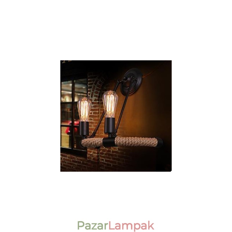 Szerződéses erkély lépcső lámpa Félkör alakú kender kötélfali lámpa