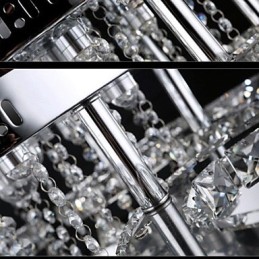 Modern, modern Crystal króm fém süllyesztett tartó